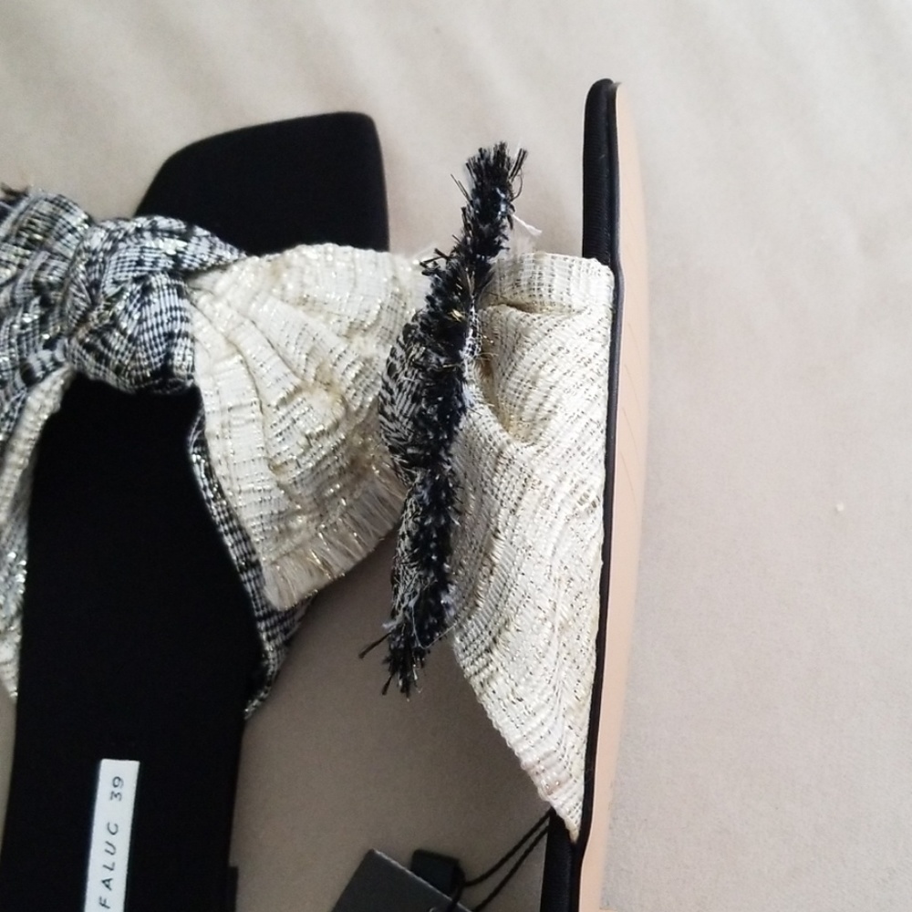 ZARA FABRIC BOW SLIDES - Picture 7 of 7